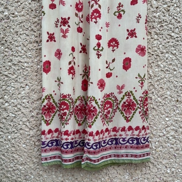 Zara Floral Drawstring Lightweight Palazzo Pant NWT - Picture 2 of 6